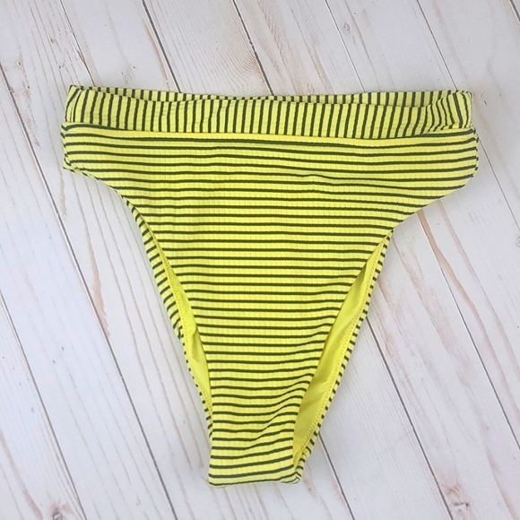 Seafolly NWOT Go Overboard High Rise Striped Bikini Bottoms - Picture 2 of 6